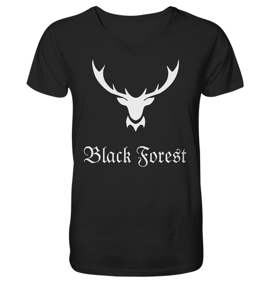 Black Forest Hirschgeweih | Organic V-Neck T-Shirt