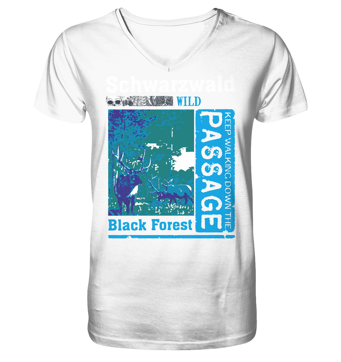 Schwarzwald Wild Passage | Herren Bio V-Neck Shirt Organic
