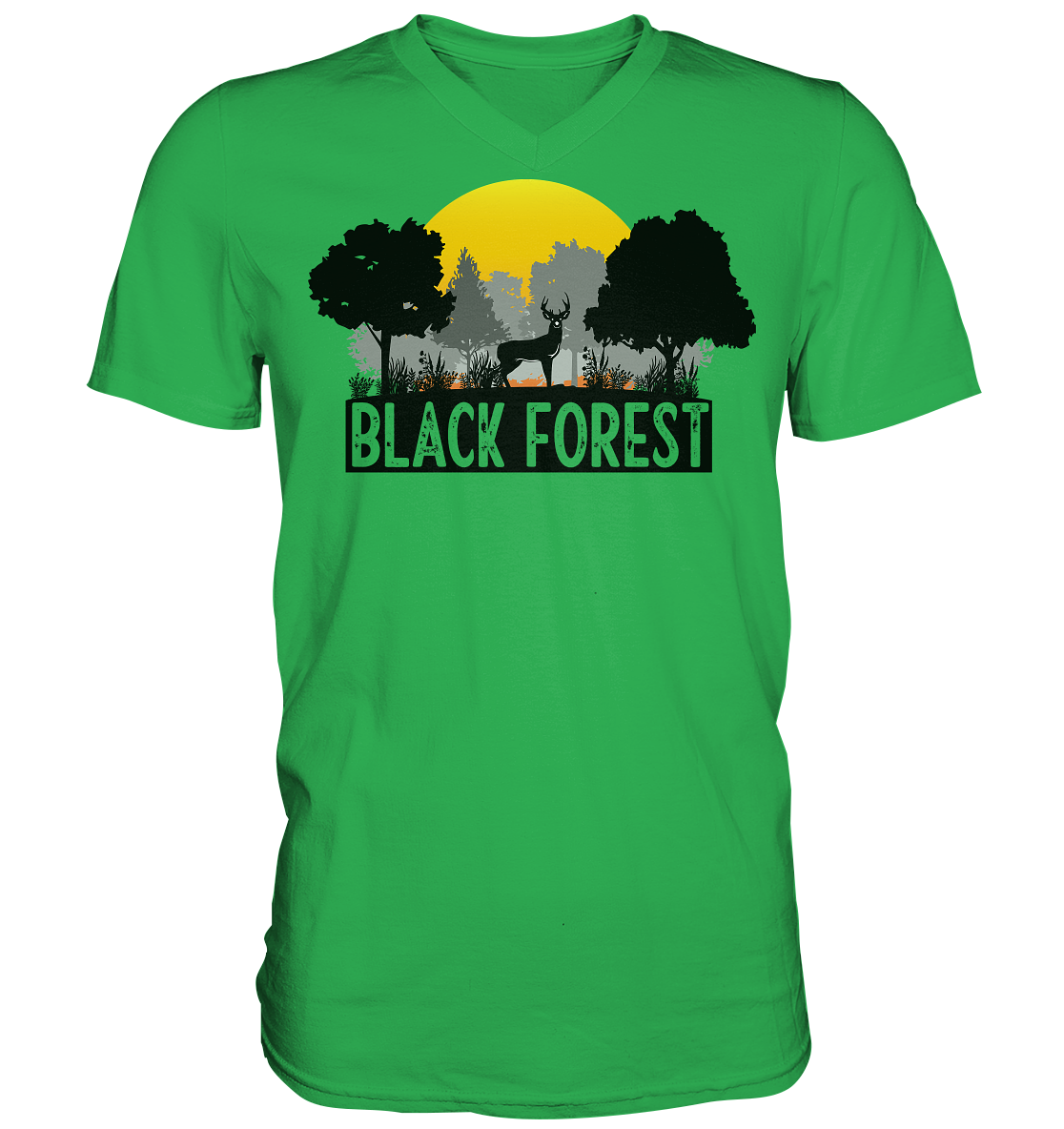 Black Forest Sonnenuntergang | Herren V-Neck Shirt