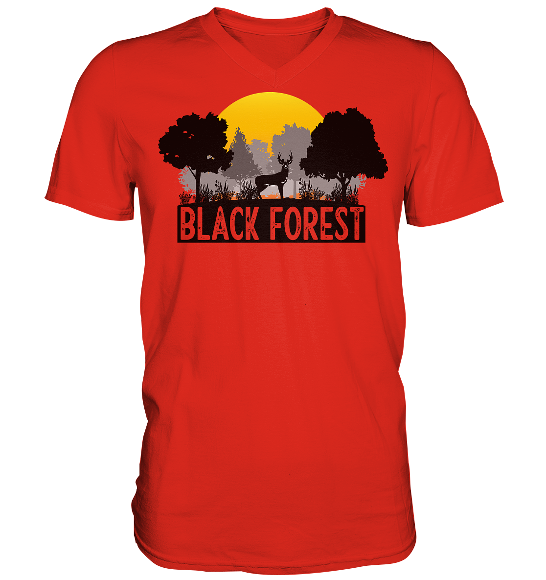 Black Forest Sonnenuntergang | Herren V-Neck Shirt
