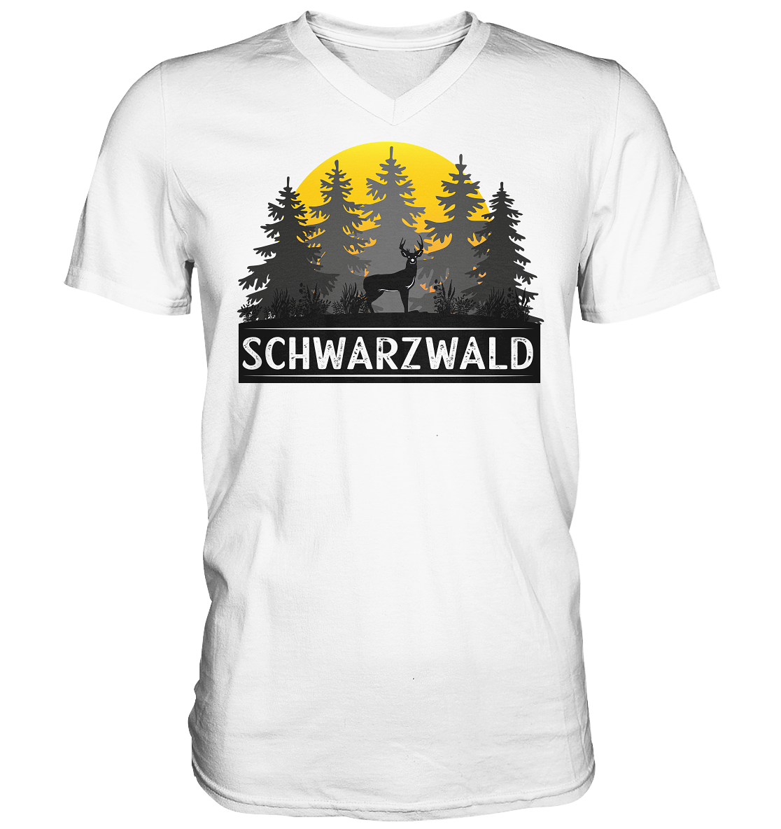 Schwarzwald Sonnenuntergang | Herren V-Neck Shirt