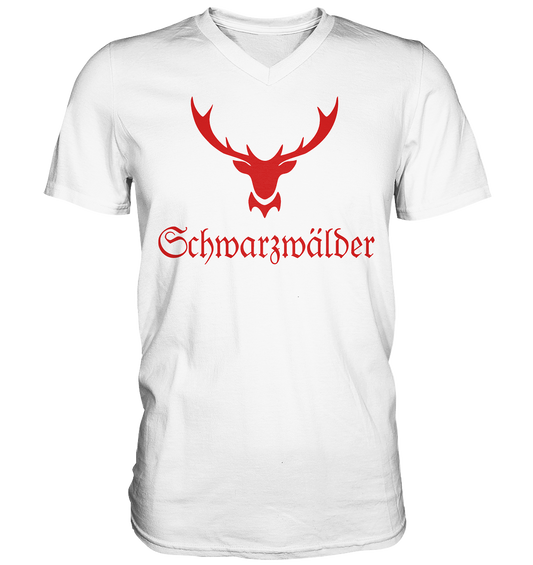 Schwarzwälder Hirschgeweih | Organic T-Shirt V-Neck