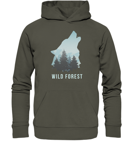 Wild Forest Wolf | Bio Hoodie Gr. S