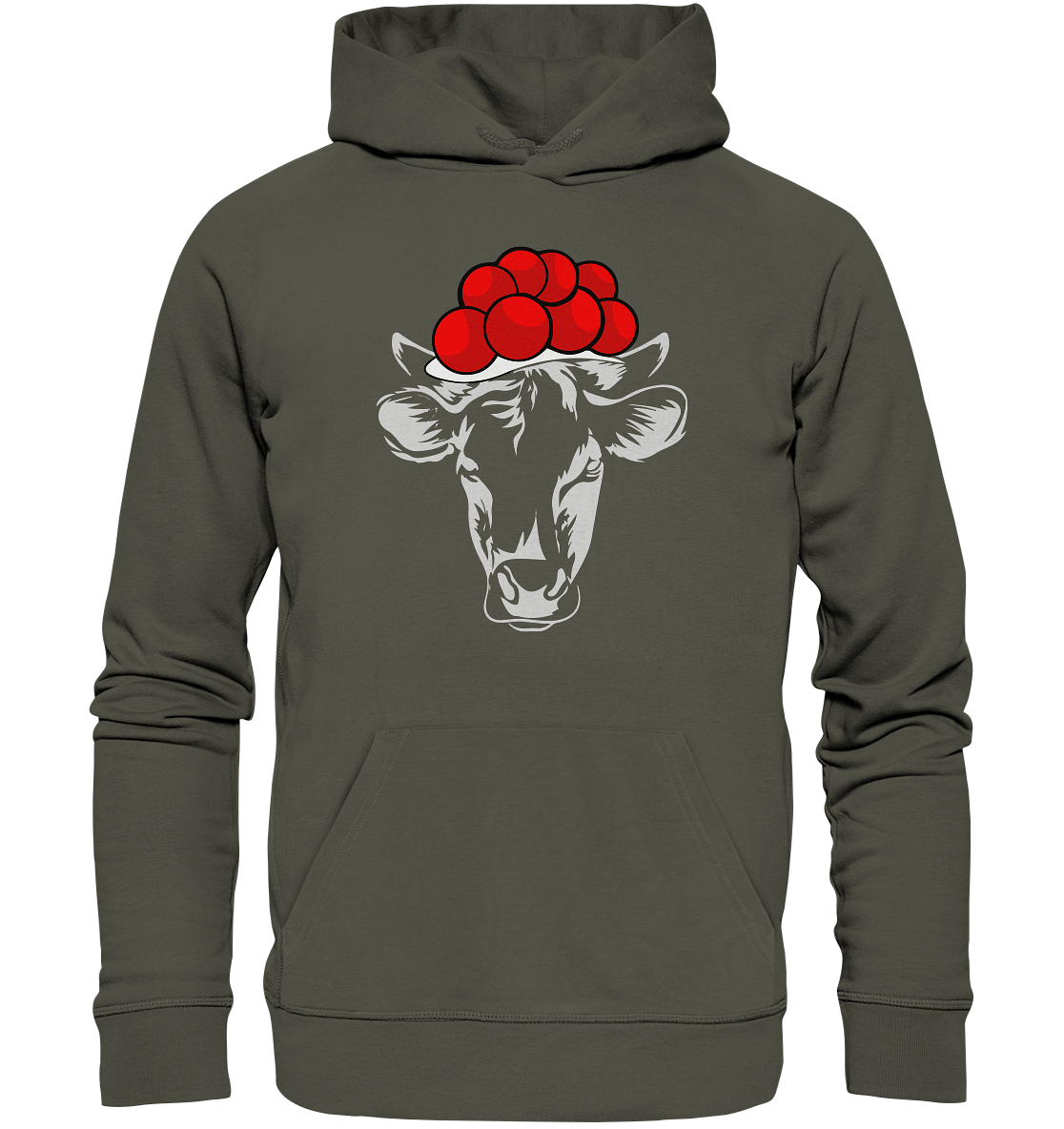 Kuh mit Bollenhut | Organic Hoodie