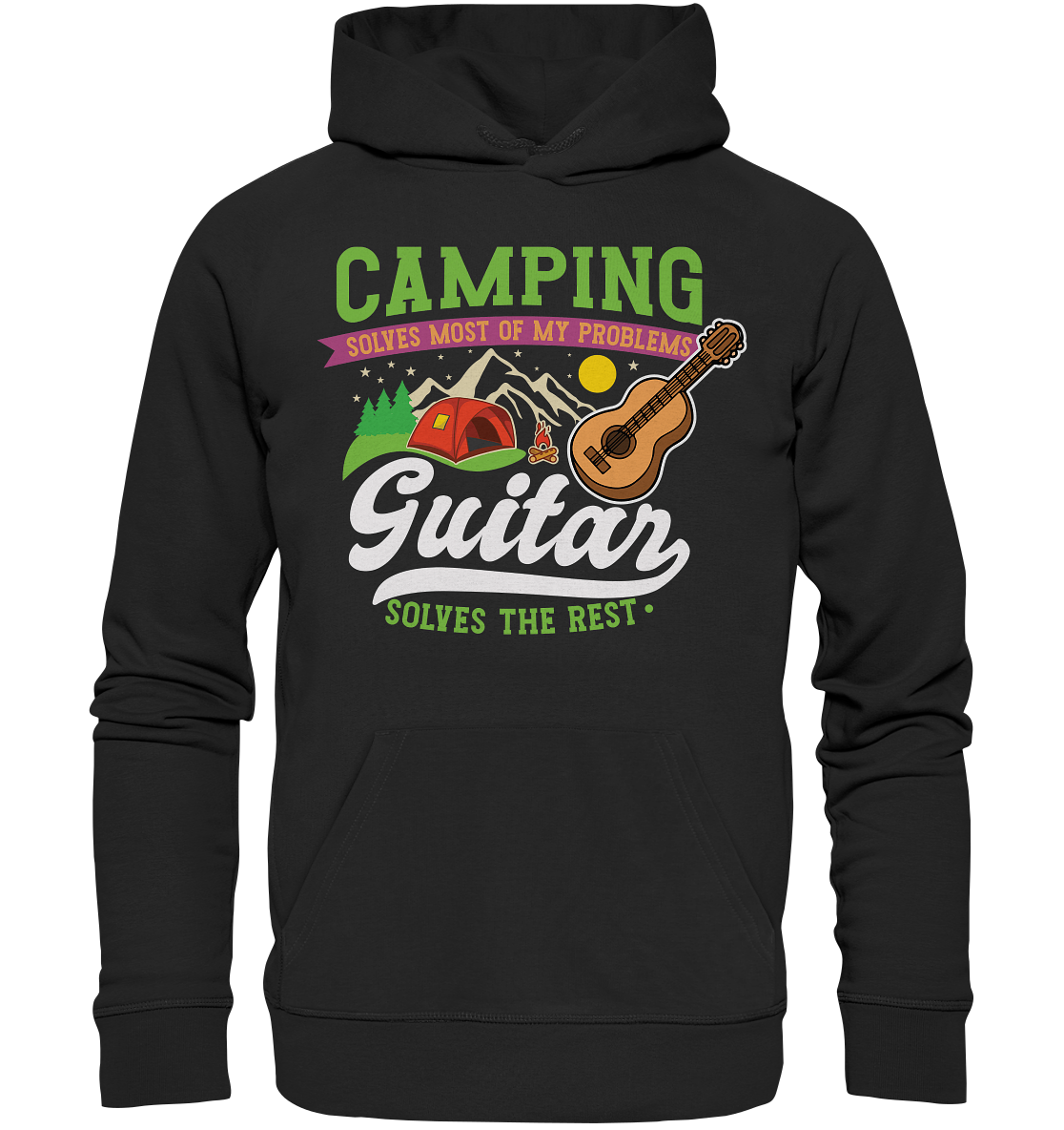 Camping & Guitar | Bio Hoodie Organic