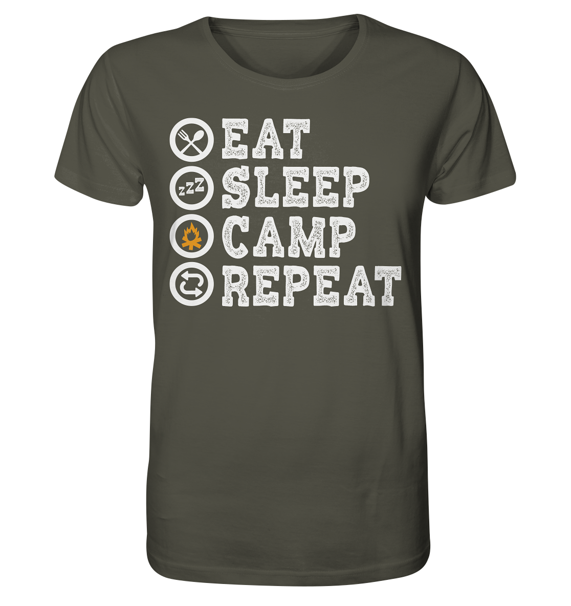 Eat Sleep Camp Repeat | - Organic Shirt