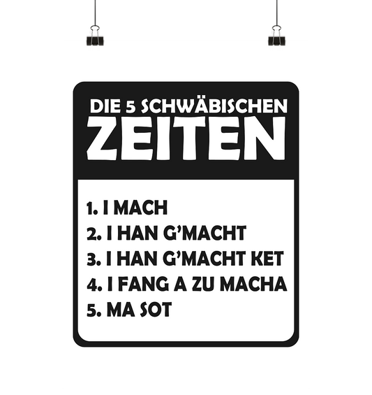 Die 5 Schwäbischen Zeiten | Poster