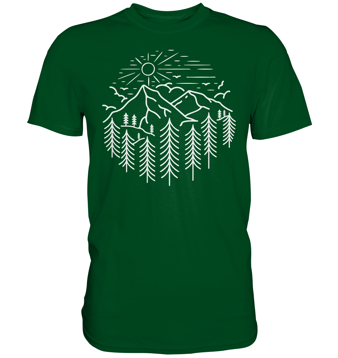 Berge Wald Sonne | Organic T-Shirt