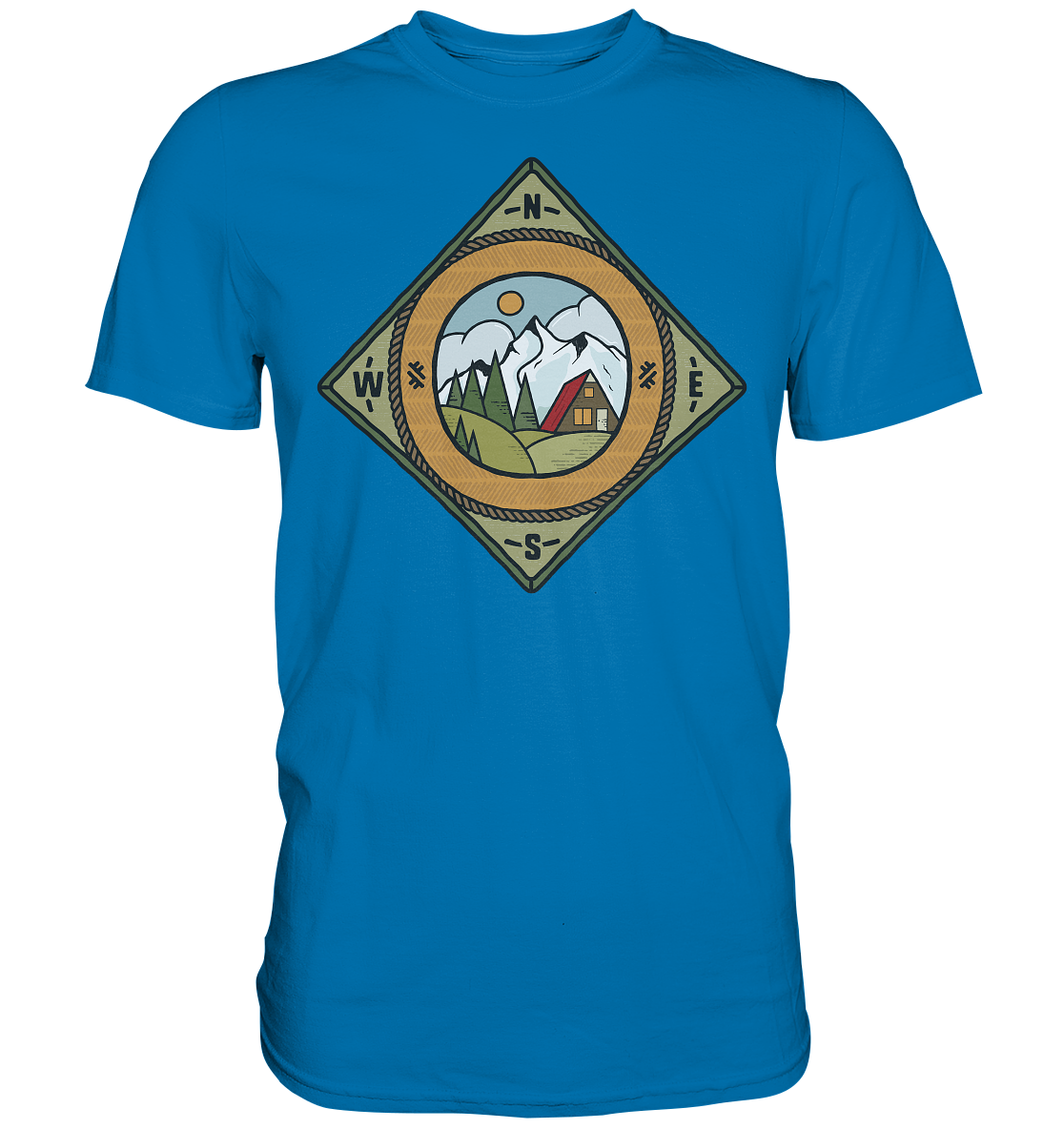 Bergwelt Kompass | Unisex Premium T-Shirt