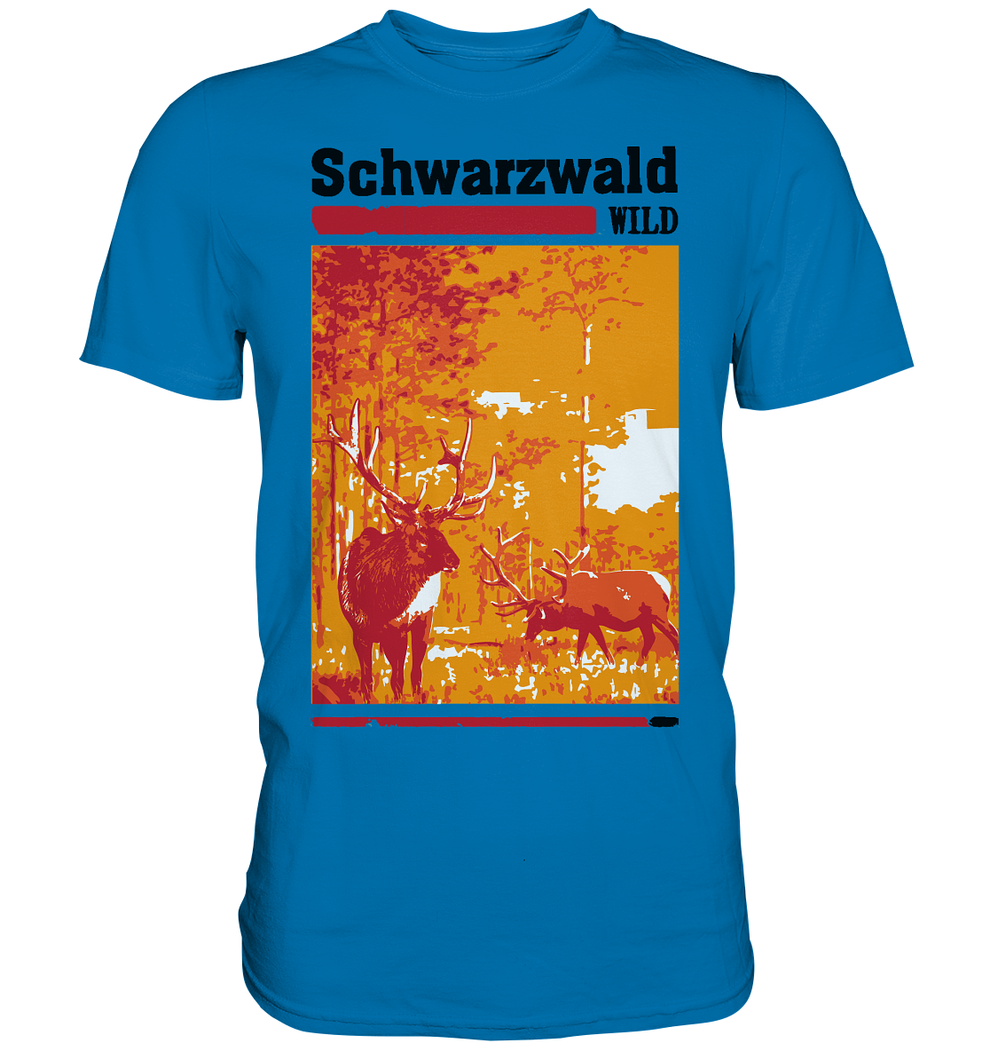 Schwarzwald Wild Hirsch | Unisex Premium T-Shirt