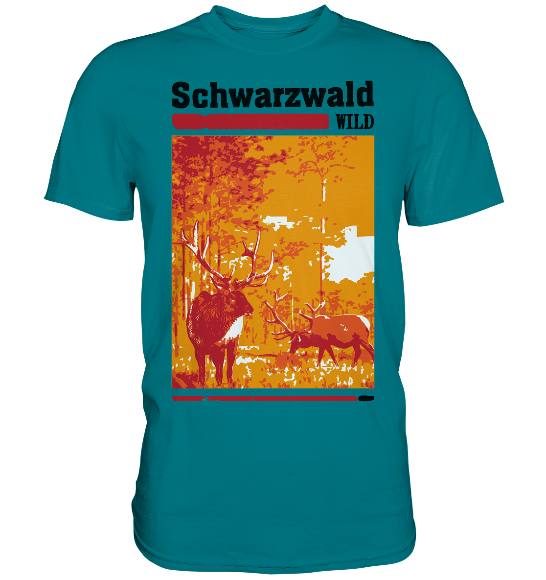 Schwarzwald Wild Hirsch | Unisex Premium T-Shirt