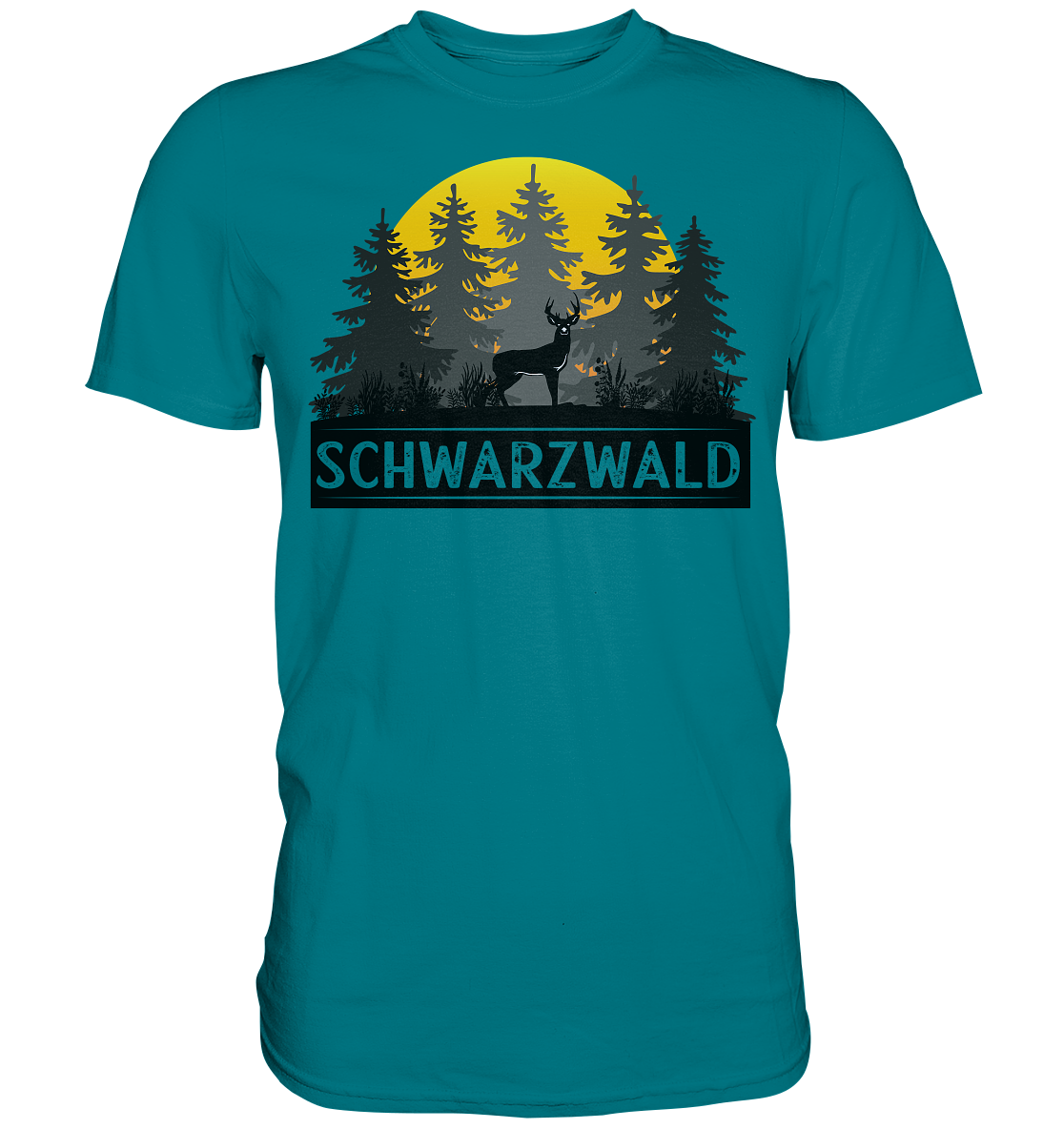 Schwarzwald Sonnenuntergang | Unisex Premium T-Shirt