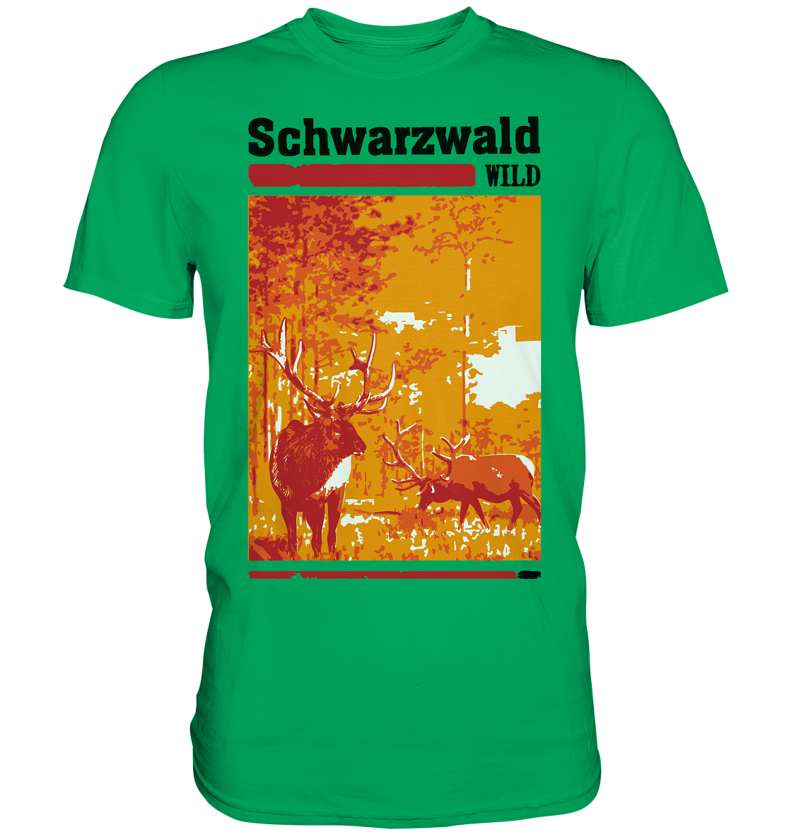 Schwarzwald Wild Hirsch | Unisex Premium T-Shirt