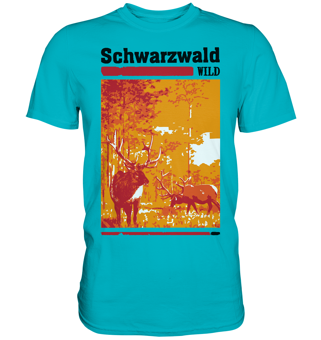 Schwarzwald Wild Hirsch | Unisex Premium T-Shirt
