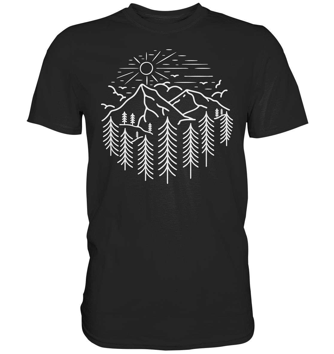 Berge Wald Sonne | Organic T-Shirt