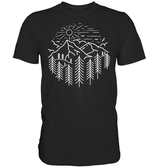 Berge Wald Sonne | Organic T-Shirt