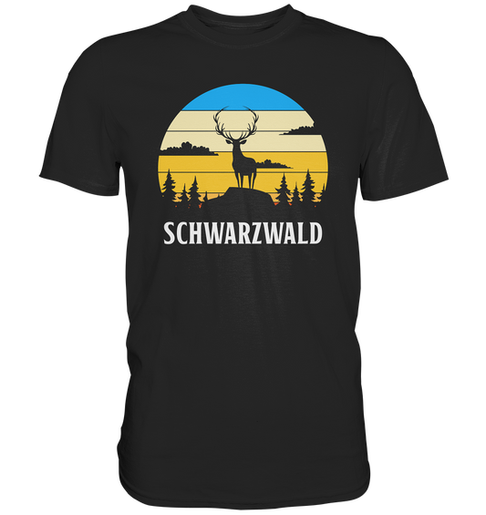 Schwarzwald Hirsch Sonnenuntergang | Unisex Premium Shirt