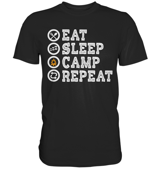 Eat Sleep Camp Repeat | Unisex Premium T-Shirt