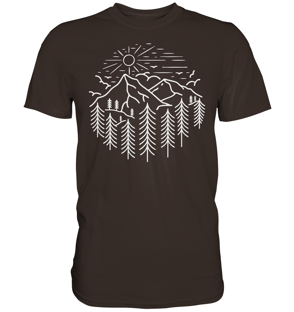 Berge Wald Sonne | Organic T-Shirt