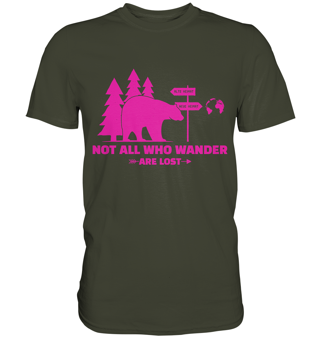 Wanderbär Pink | T-Shirts - Premium Shirt