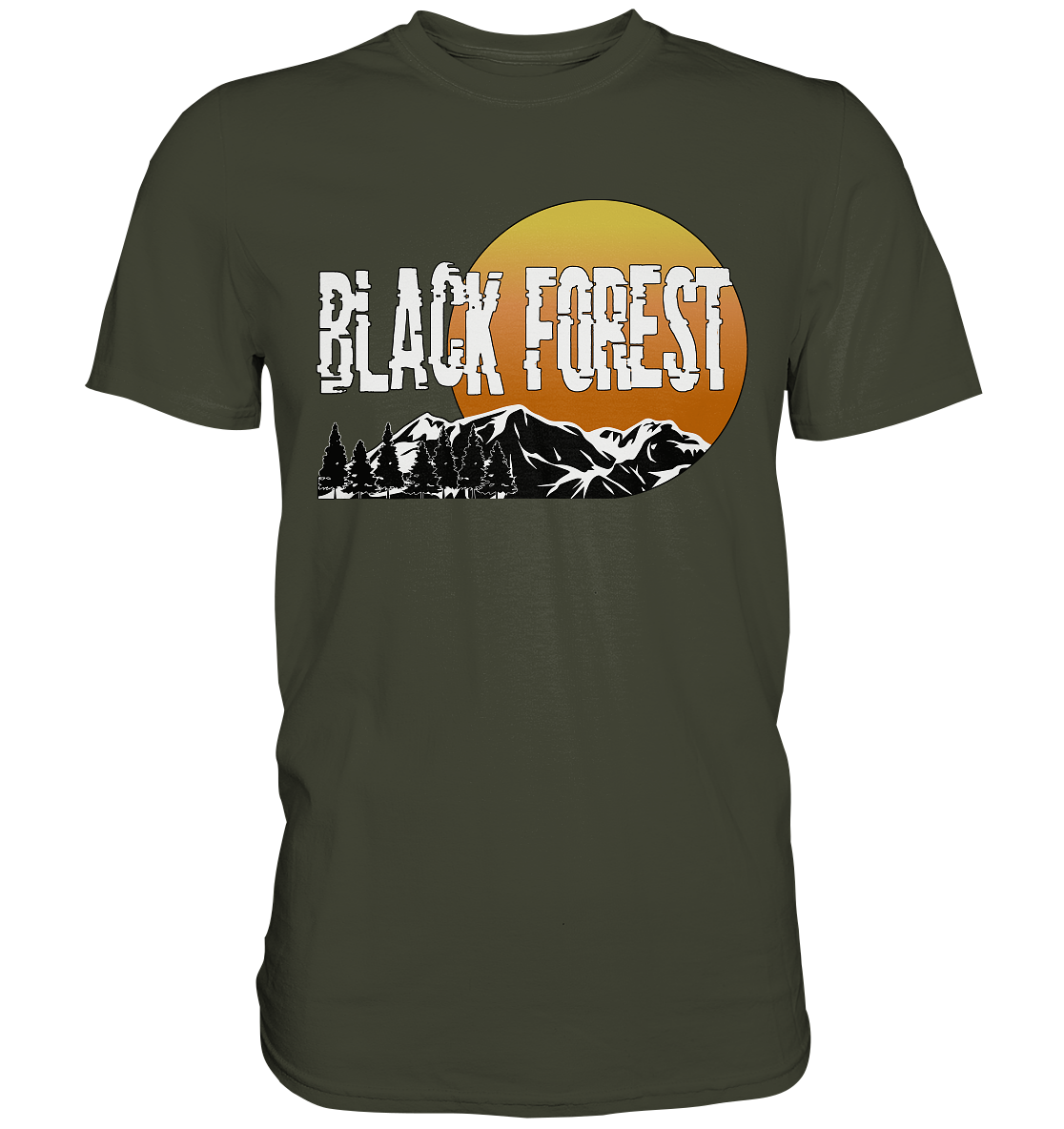 Black Forest Sonnenuntergang | Unisex Premium T-Shirt