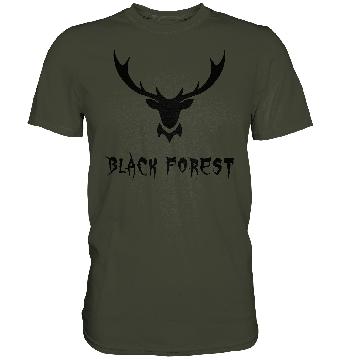 Black Forest Hirschgeweih Metal | Organic T-Shirt