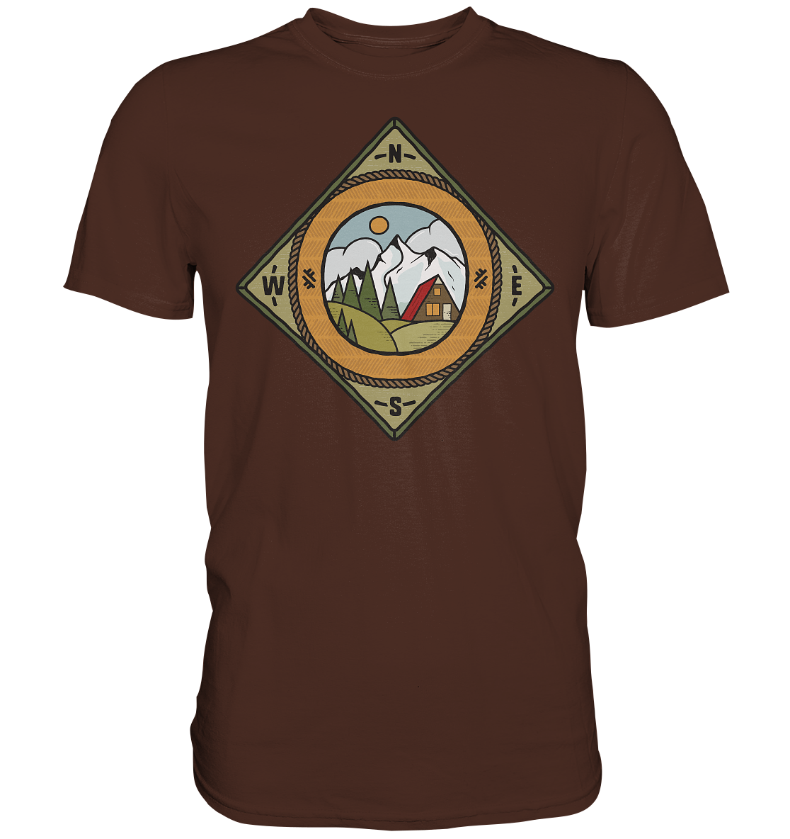 Bergwelt Kompass | Unisex Premium T-Shirt