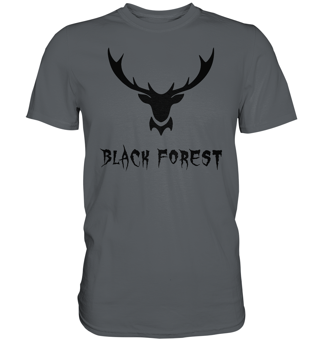 Black Forest Hirschgeweih Metal | Organic T-Shirt