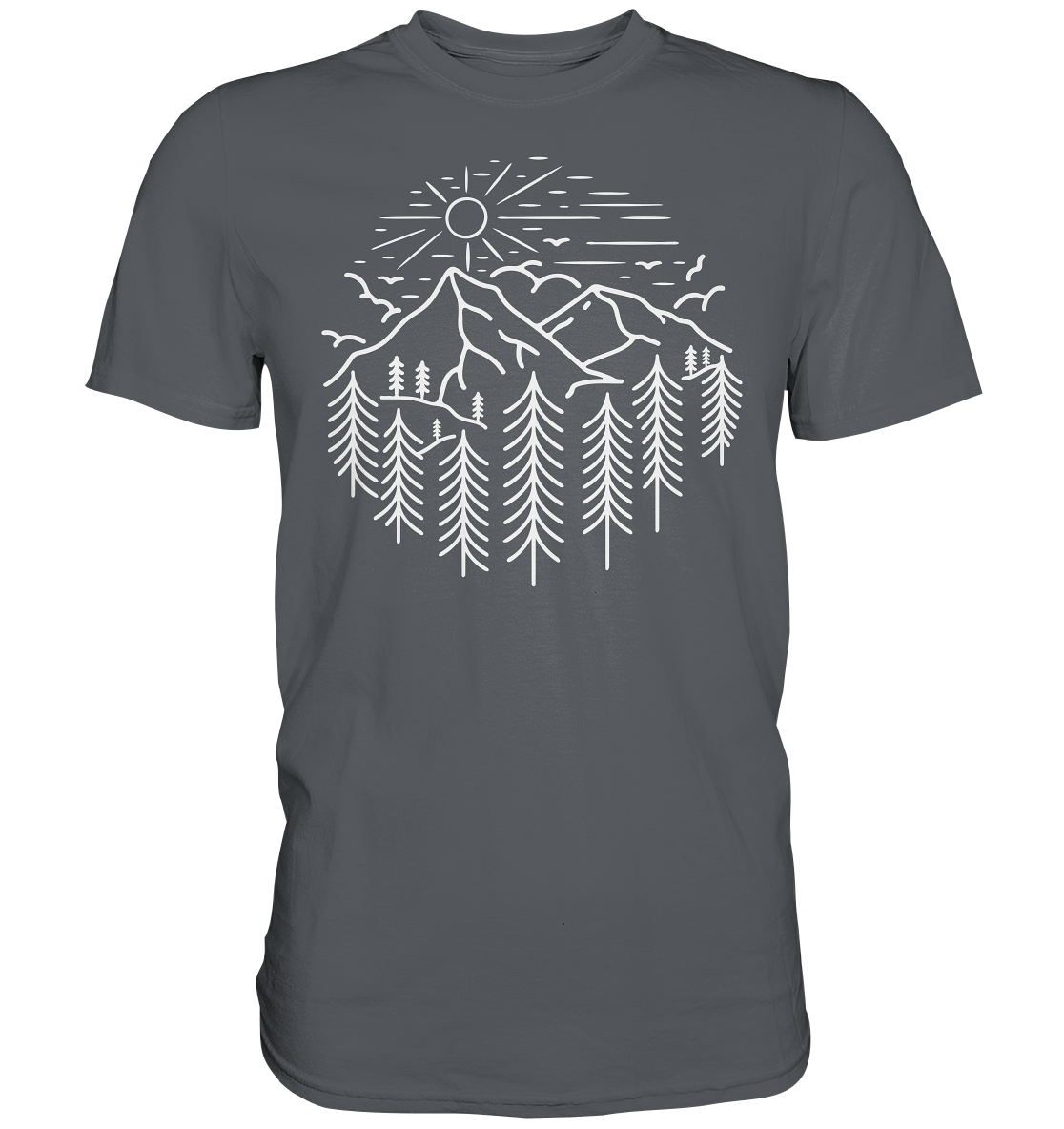 Berge Wald Sonne | Organic T-Shirt