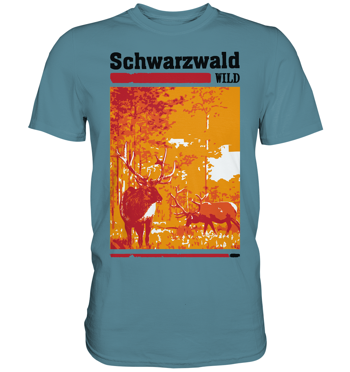 Schwarzwald Wild Hirsch | Unisex Premium T-Shirt