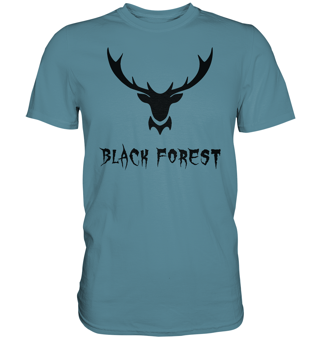 Black Forest Hirschgeweih Metal | Organic T-Shirt