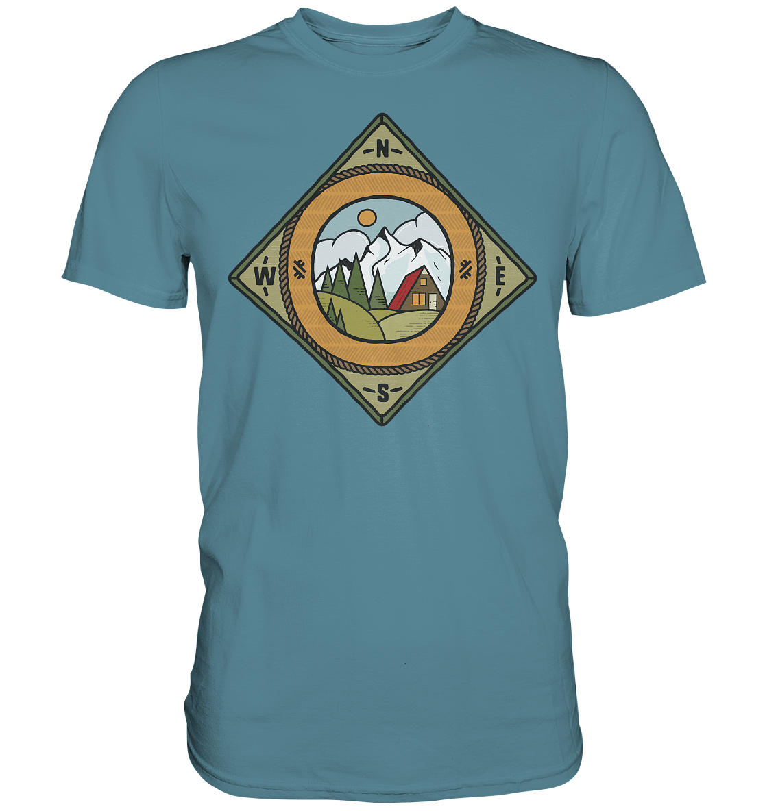 Bergwelt Kompass | Unisex Premium T-Shirt
