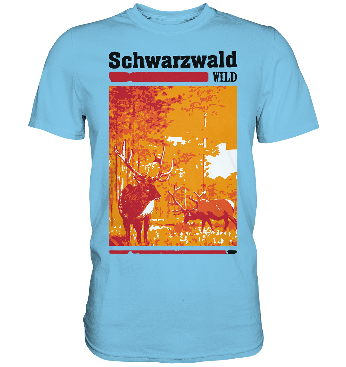 Schwarzwald Wild Hirsch | Unisex Premium T-Shirt