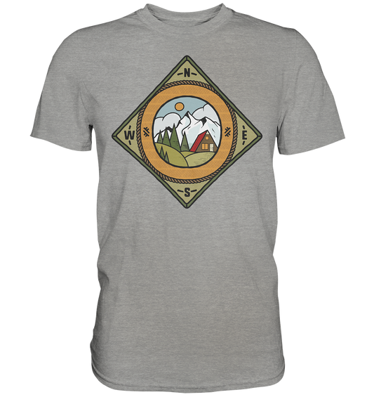 Bergwelt Kompass | Unisex Premium T-Shirt
