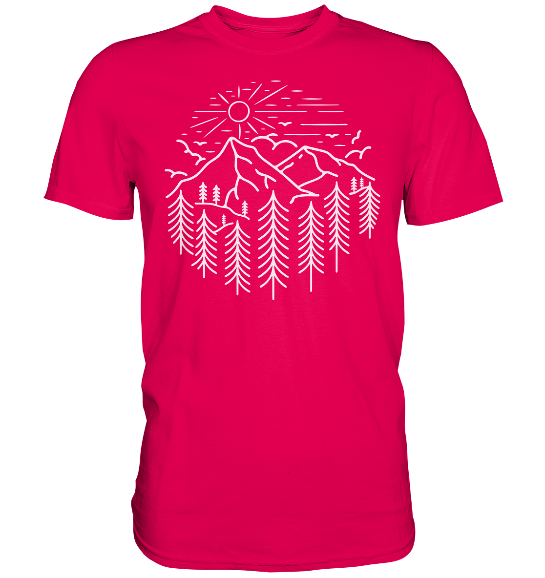 Berge Wald Sonne | Organic T-Shirt