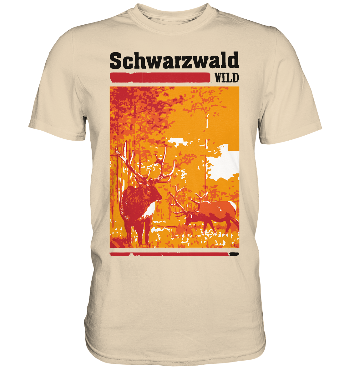 Schwarzwald Wild Hirsch | Unisex Premium T-Shirt