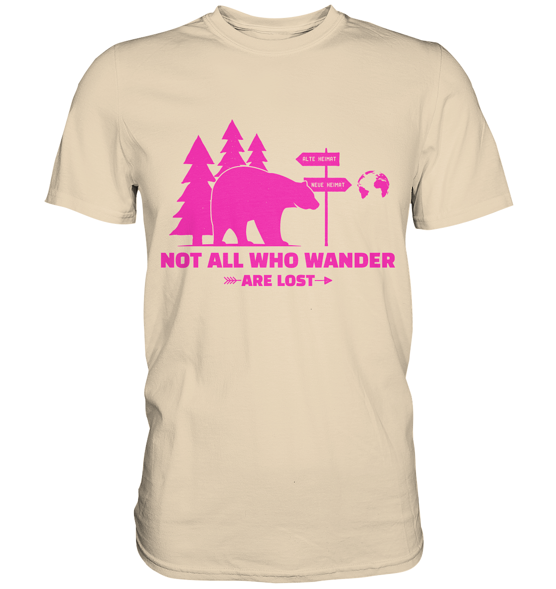 Wanderbär Pink | T-Shirts - Premium Shirt
