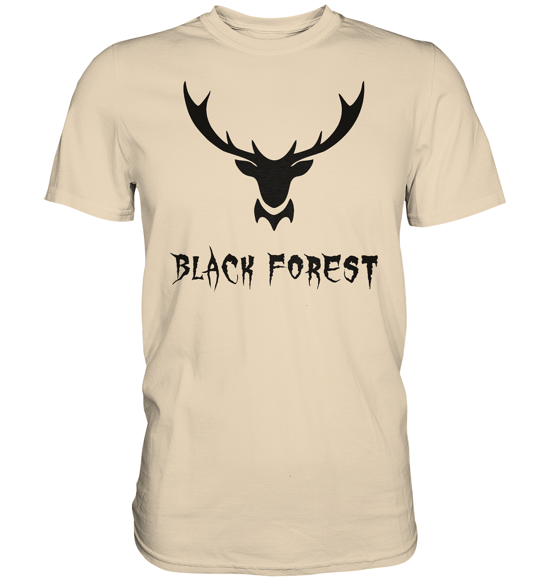 Black Forest Hirschgeweih Metal | Organic T-Shirt