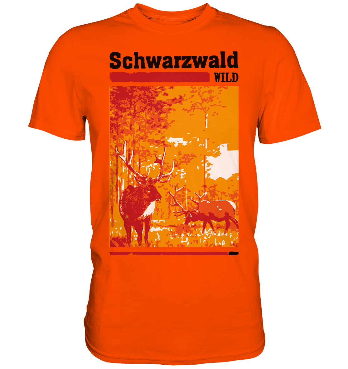 Schwarzwald Wild Hirsch | Unisex Premium T-Shirt
