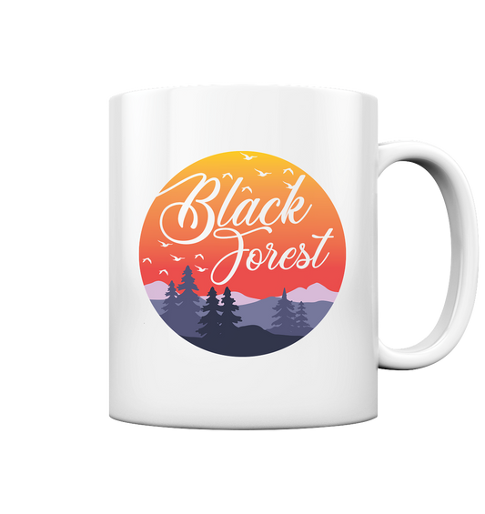 Black Forest Sonnenuntergang | Tasse - Tasse glossy