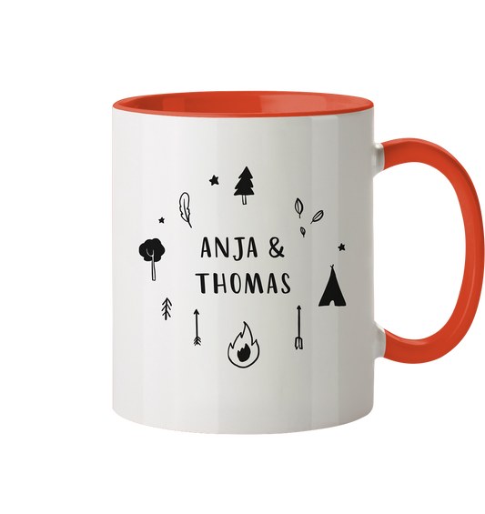 Campingtasse - Tasse zweifarbig