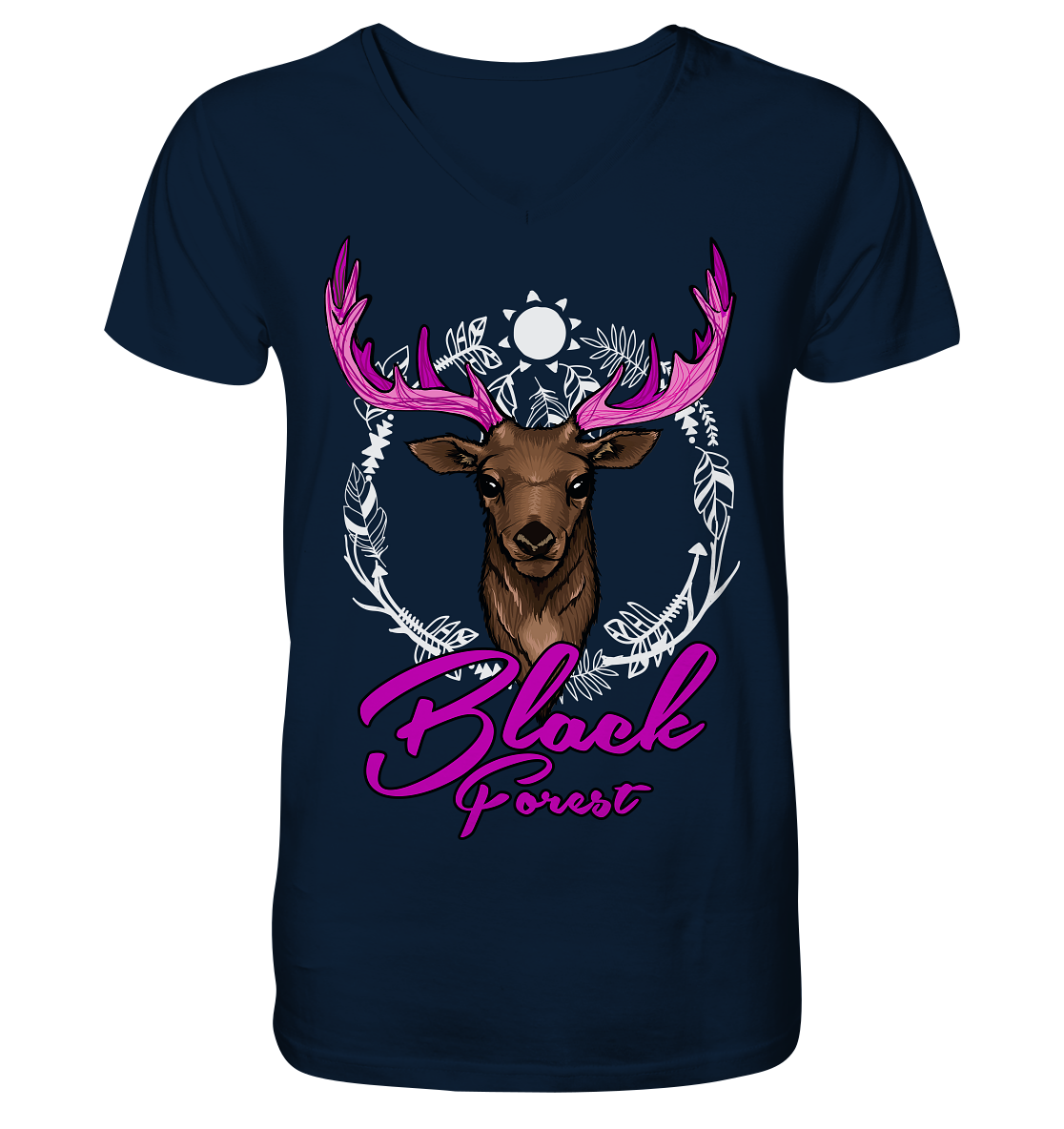 Black Forest Hirsch | Organic T-Shirt V-Neck