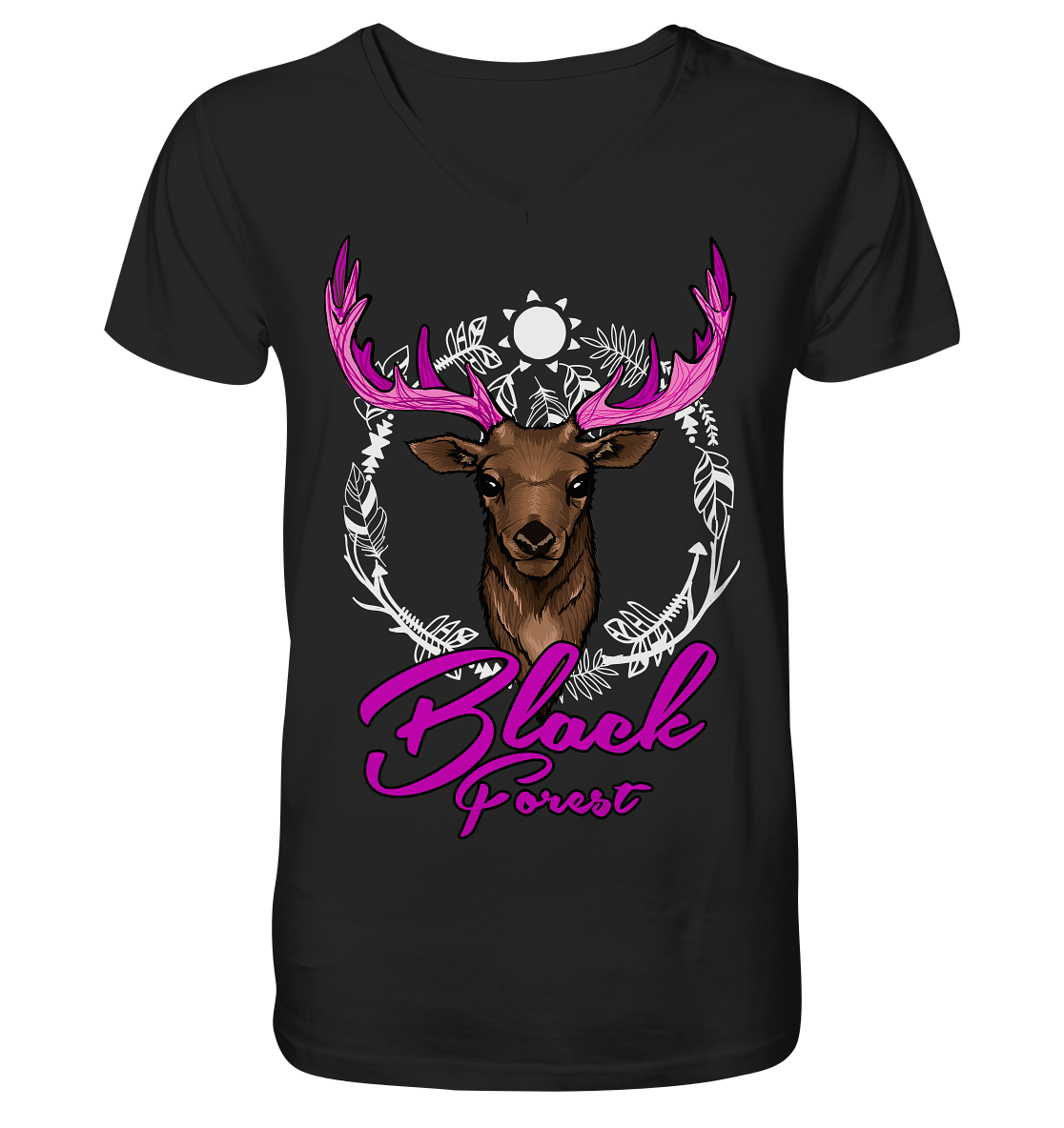 Black Forest Hirsch | Organic T-Shirt V-Neck