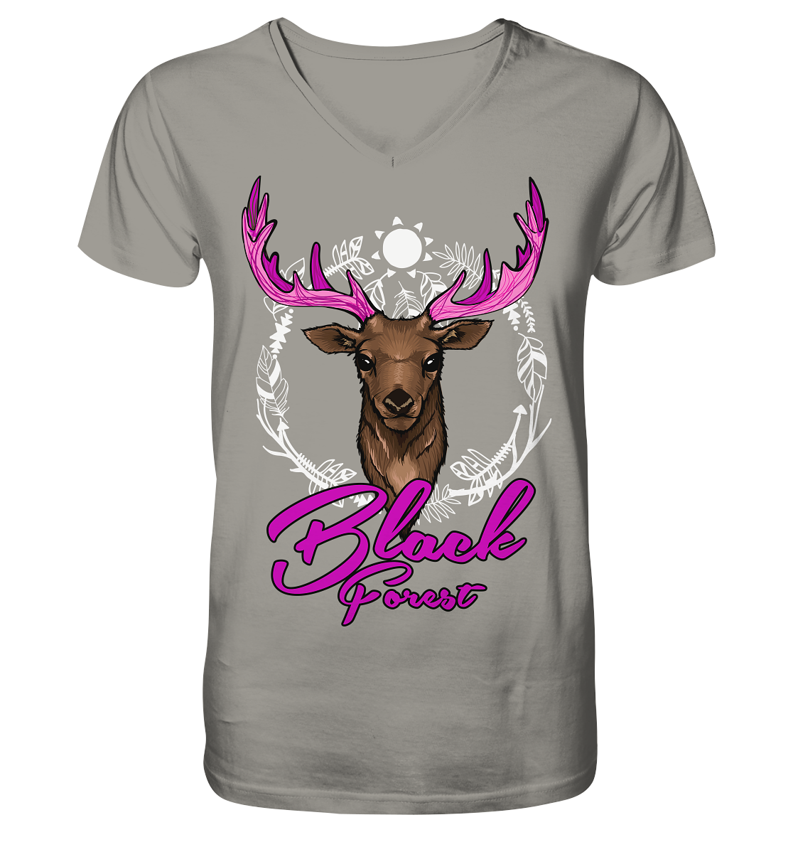Black Forest Hirsch | Organic T-Shirt V-Neck