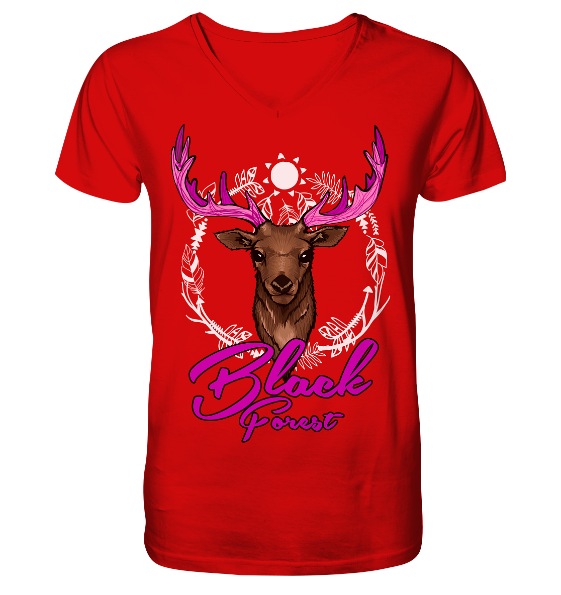 Black Forest Hirsch | Organic T-Shirt V-Neck