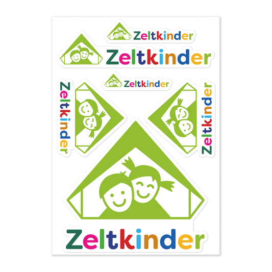 Zeltkinder | Aufkleber Bogen