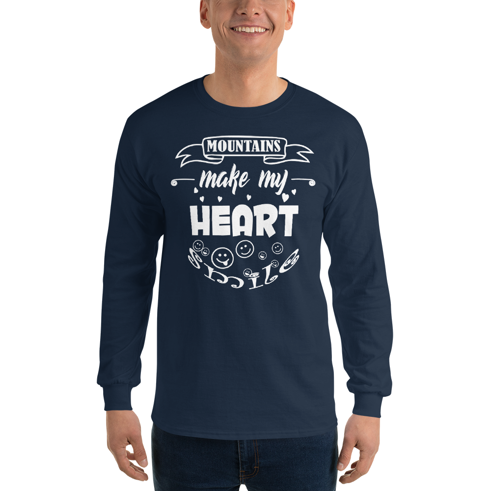 MOUNTAINS make my heart SMILE | Herren Longsleeve