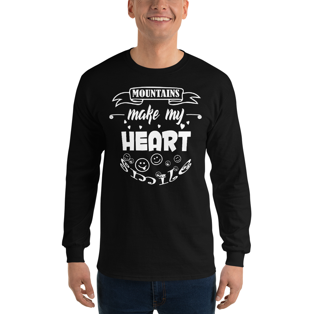 MOUNTAINS make my heart SMILE | Herren Longsleeve