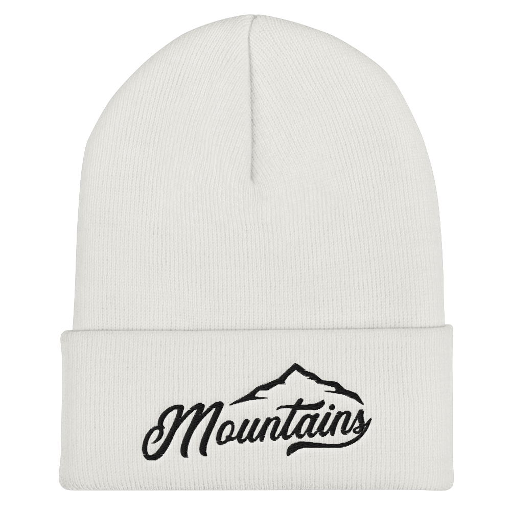 Mountains | Mütze mit Bund, bestickt