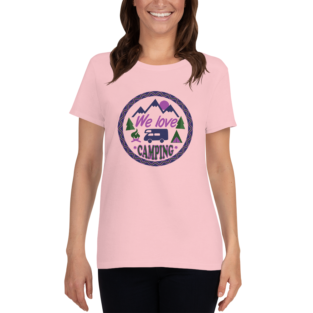 Damen T-Shirt - We love camping